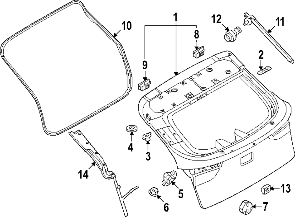 Genuine Nissan Lift-Gate Hinge 90400-3FY0B