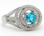 2CT Heat Treated Blue Topaz 925 Solid Sterling Silver Ring Jewelry Sz 8 N3-4 — photo 2