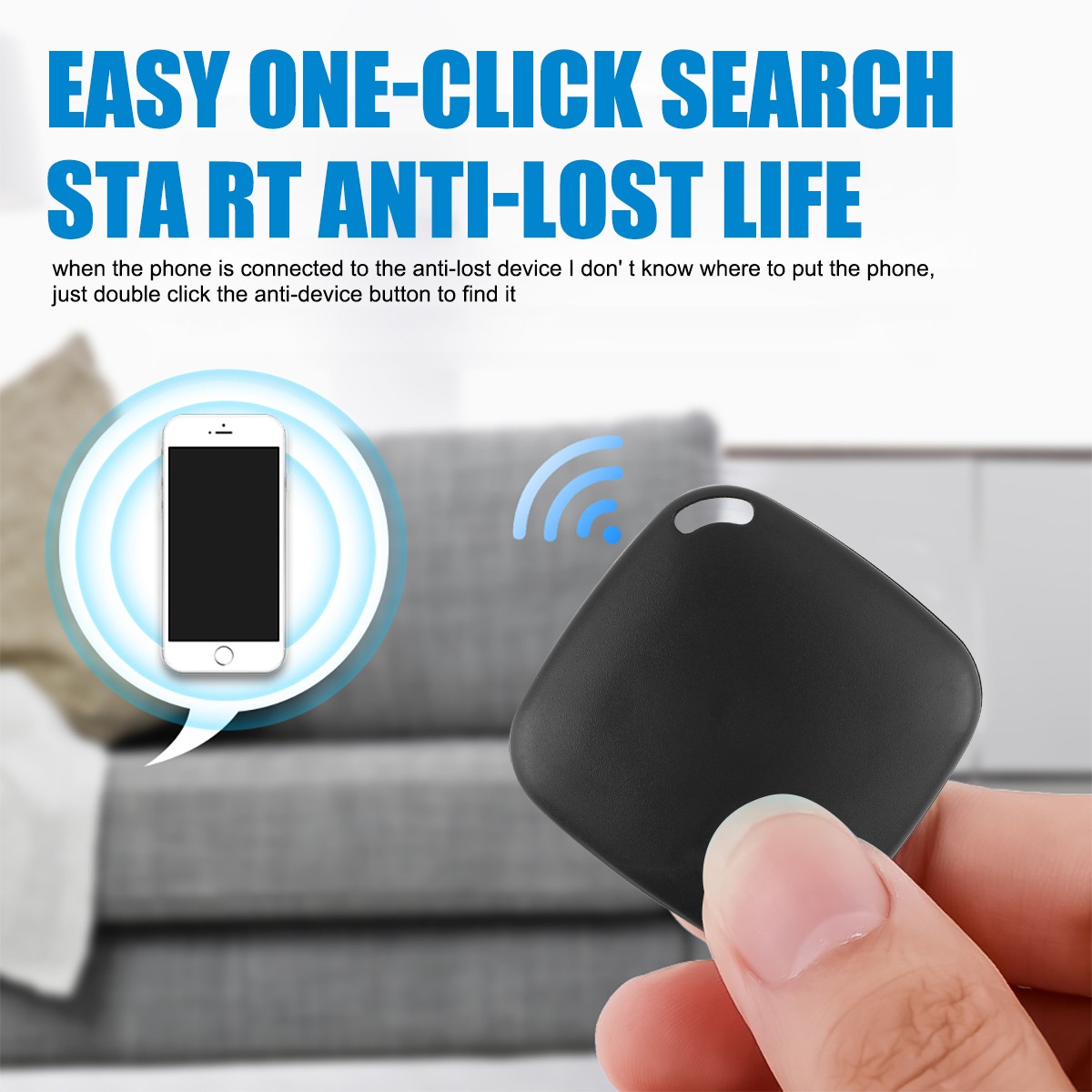 Smart Item Locator, Anti-Lost Tag w/ Buzzer & APP Alert for Keys Wallet Bag New