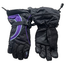 HEAD BLACK PURPLE NYLON SKI SNOW WINTER GLOVES GIRLS BOY'S YOUTH SIZE XL 14 16