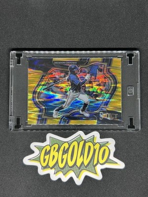2023 Panini Select - Diamond Level Jackson Chourio Gold Flash Prizm /10 (RC)