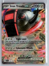 Iron Treads ex 143/198 Double Rare Scarlet & Violet Pokemon Holo Near Mint