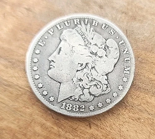 USA 1882  P Morgan Silver Dollar 90% Silver Very Fine by CoinSnap Circulated