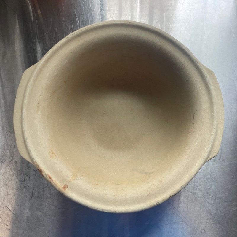 Th Pampered Chef LTD Stoneware Mini 9" Baking Bowl “K” EUC MUST SEE
