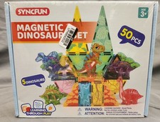 NEW 50 pcs MAGNETIC DINOSAUR SET in box Kids Toys 3 years SYNCFUN