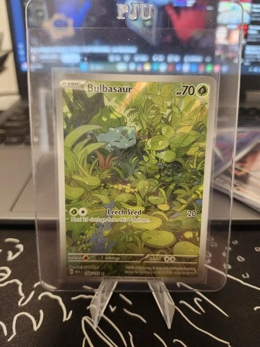 Pokémon TCG Bulbasaur Scarlet & Violet Holo Illustration Rare Card 166/165