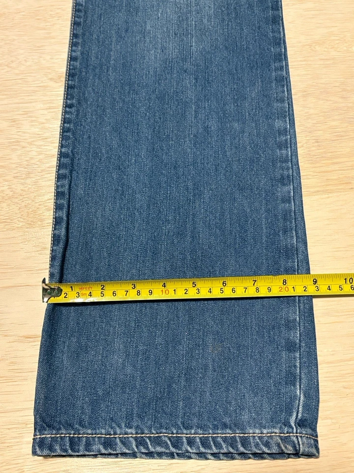 Pantalones de mezclilla Robin’s Jean para hombre talla 32 dorados con tachuelas bolsillo pierna recta hechos en EE. UU. Foto 4 de 4