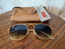 Ray-Ban Marshal Gold Light Blue Sunglasses RB3648/ RB3648001/3F-54-21 -145