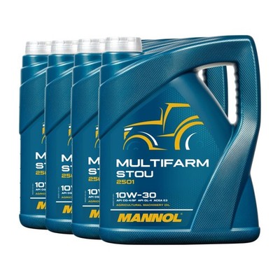 MANNOL Multifarm STOU 10W-30 Traktorenöl, ACEA E3, ALLISON C4, 4x5 Liter