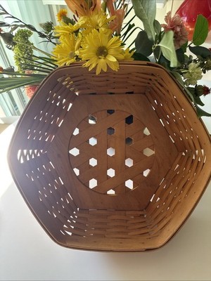LONGABERGER Generations Basket 14'' Classic Hexagon Shape Signed 1997 Made In USA