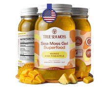 True Sea Moss Gel Mango Pineapple Wildcrafted Sea Moss