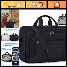 17.3 Inch Laptop Briefcase - Stylish Computer Bag for Men, Work Travel Case
