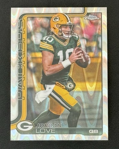 2025 Topps Chrome Football - Jordan Love #109 RayWave Refractor