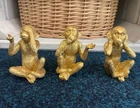 Three Wise Monkeys Gold Ornament See No Hear No Speak No Evil Monkey Ornaments