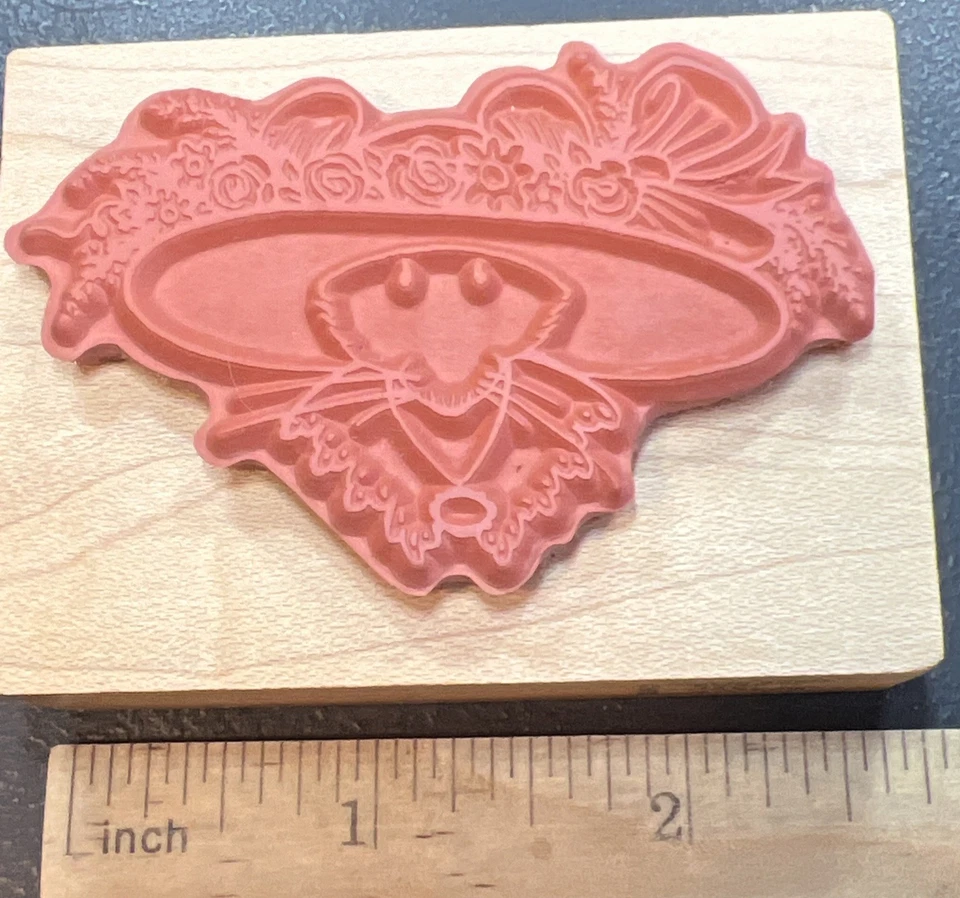 Sugar & Mice PSX F-2663 Flor Ratón SELLO DE GOMA 1999 SOMBRERO DE PRIMAVERA Foto 3 de 4