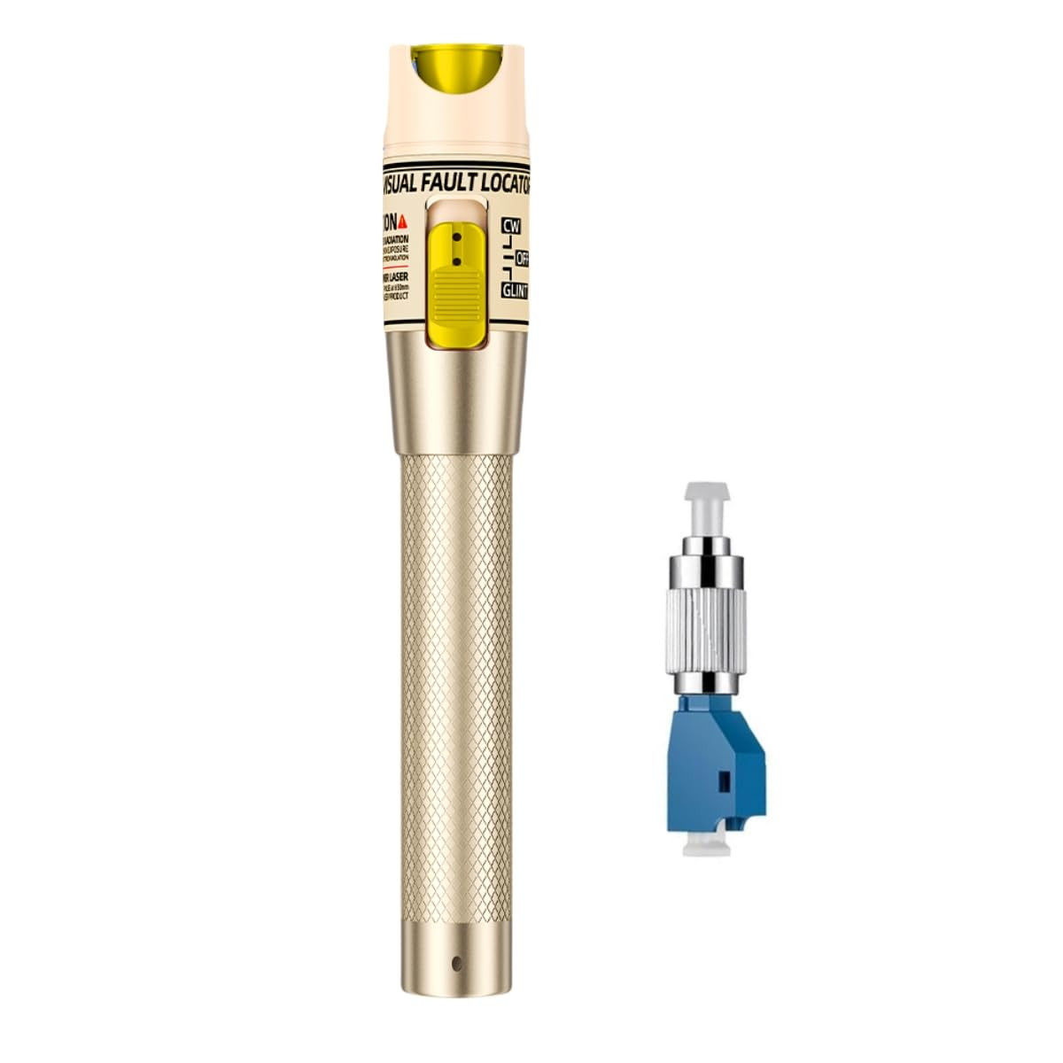 Fiber Optic Visual Fault Locator Kit with FC to LC Adapter, 100-120Km