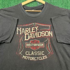 Harley-Davidson T-Shirt Mens 2XL Faded Black Brandon FL Skull Graphic Modern