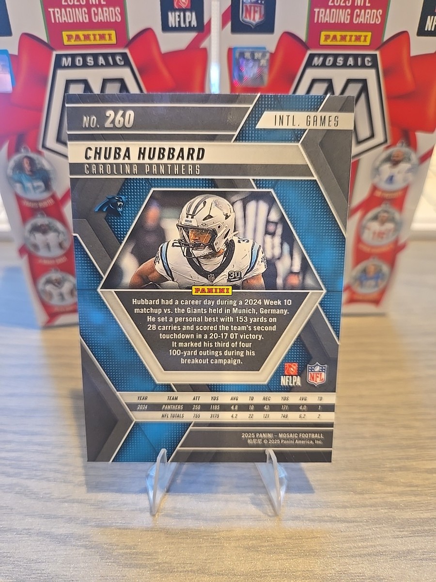 2025 Panini Mosaic - Germany Games Chuba Hubbard #260 | eBay