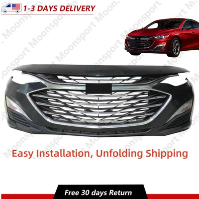 #ad Complete Bumper Cover Upper Lower Grille Fog Lights For 2019 2024 Chevy Malibu $354.99