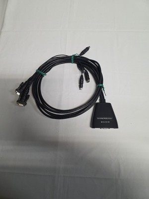 Belkin F1DK102P 2-Port KVM Switch with Built-In Cabling 