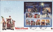 GB Stamps First Day Cover Xmas, Wallace and Gromit Cartoon MS, postbox SHS  2010