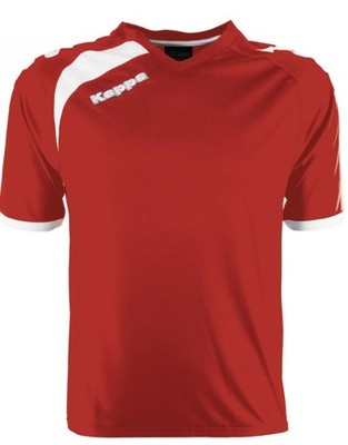 Kappa Pavie Herren T-Shirt Fußball Kurzarmshirt Sport, rot, M