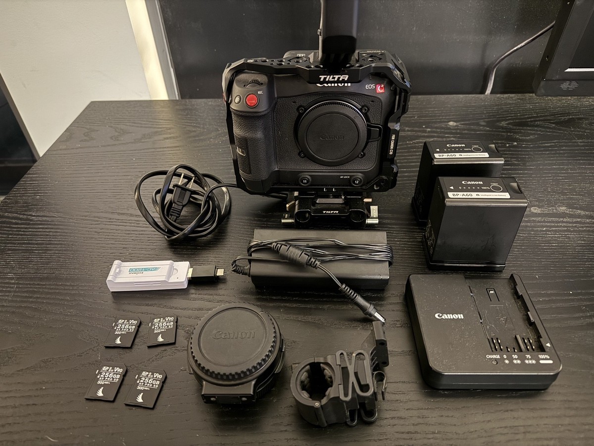 Canon EOS C70 4K Cinema Camera Bundle LOW HOURS, Canon EF