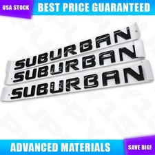 3X Gloss Black For Suburban 07-20 Emblems Letters Badge Nameplate Door Liftgate