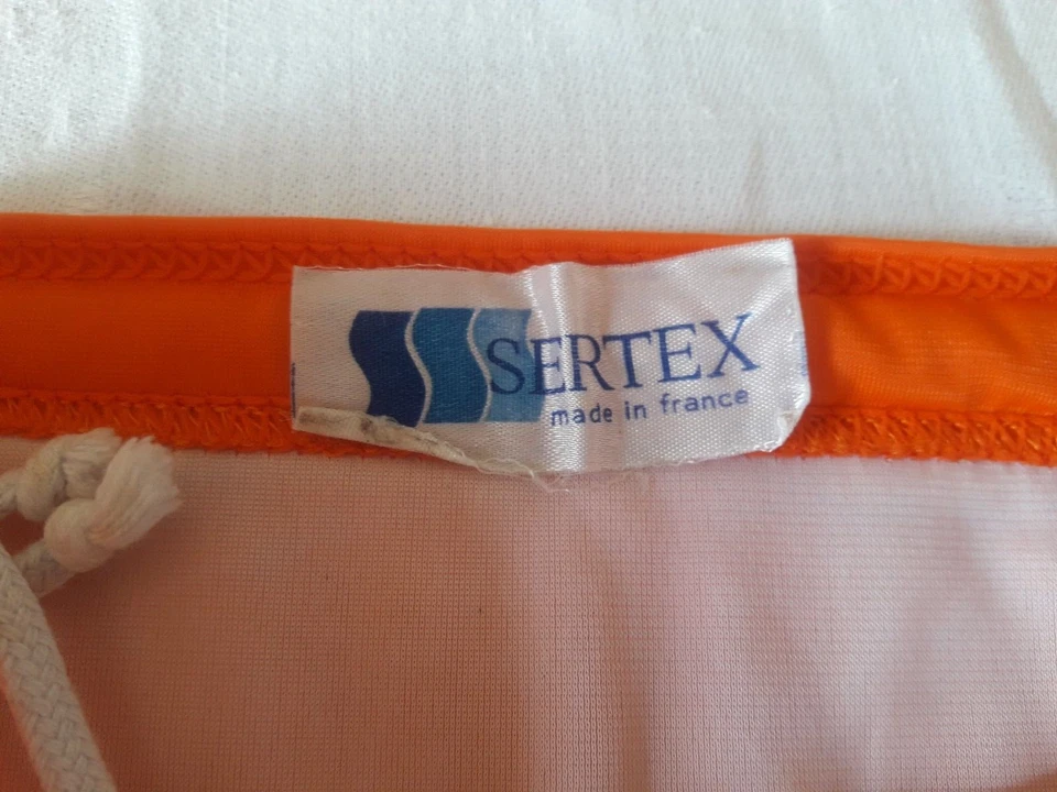 MAILLOT DE BAIN ENFANT garçon SERTEX T.7/8a VINTAGE 70 Boy swimsuit sz 7/8yrs - Photo 2/4