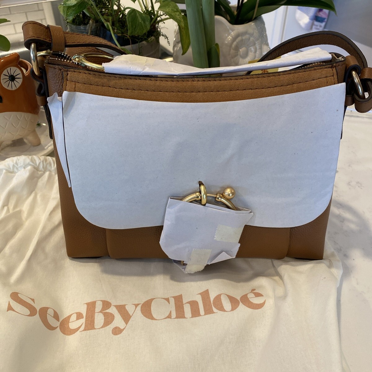 See by Chloe Joan Leather Hobo Bag, CARMELLO-NWT -NO Dust