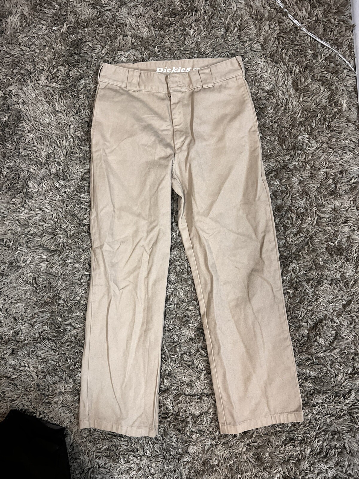 Dickies Women's Khaki Workers Crop Roll Pants Size 9/… Gem