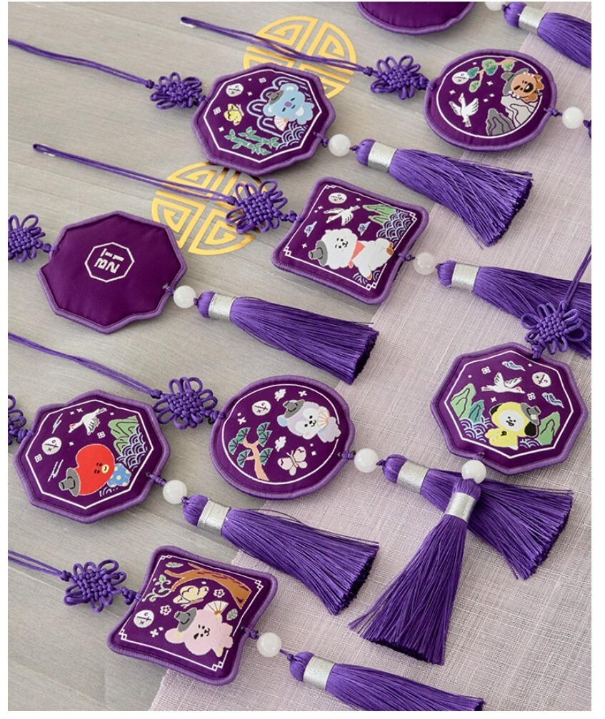 BTS BT21 BABY jagae tassel keyring Premium K Edition Line friends