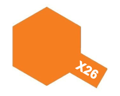 Tamiya 81526 Glänzende Acrylfarbe X26 Klar Orange (10Ml) Modellbau