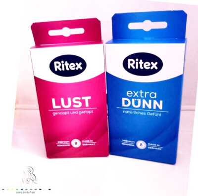   16 Ritex Kondome extra Dünn + Lust 2 x 8er Feucht genoppt gerippt Condome