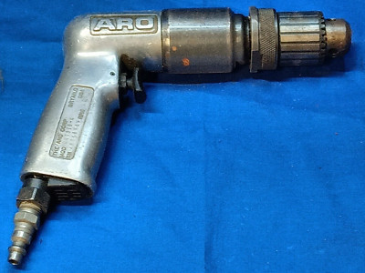 THE ARO CORP PNEUMATIC AIR DRILL DG051B-4 400 RPM w/ JACOBS CHUCK 41 BA 3/8''-24