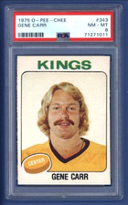 1975-76 OPC #343 GENE CARR PSA 8 NM-MT Los Angeles Kings *LOW POP (16)*