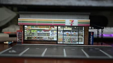 1/64 Diorama Car Garage Model City Street Convenience Store Scene Display Model