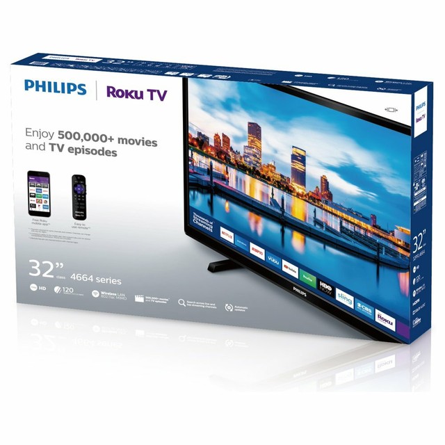 Philips 32" Class HD 720p Smart Roku LED TV for sale online | eBay