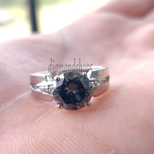 Dark grey hotsell moissanite