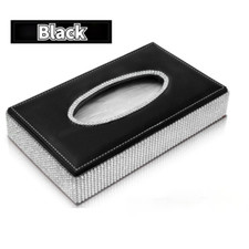Auto Gewebe Kiste Kunstleder Bling Strass Diamant Organizer Halter