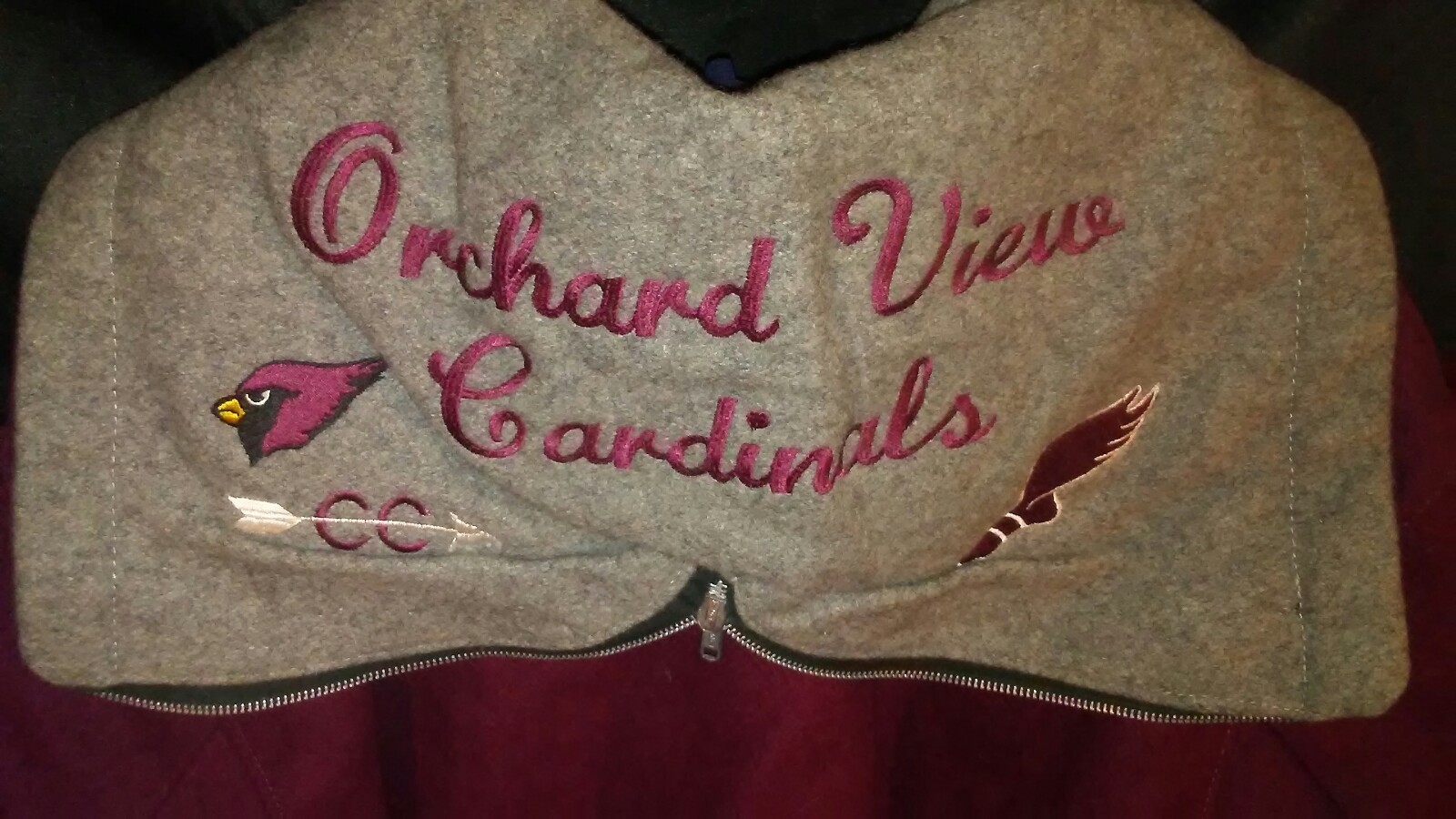 Vintage DeLong Wool Letterman Varsity Jacket Zipper H… Gem