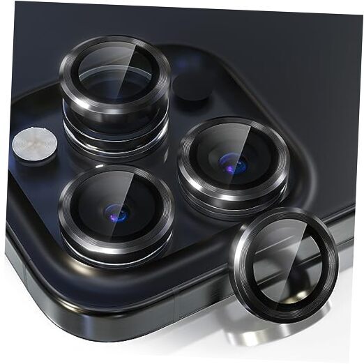 Compatible for iPhone 15 Pro/iPhone 15 Pro Max Camera Lens Protector, 9H