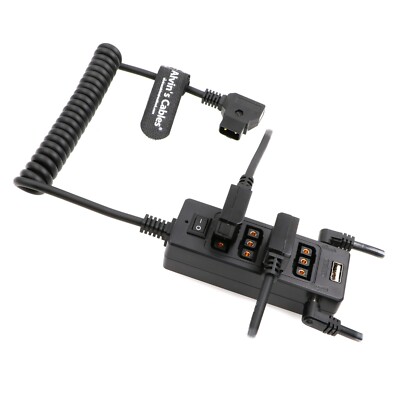 D Tap Splitterkabel mit Netzschalter Stecker auf 4 Buchse D Tap 2DC USB für ARRI