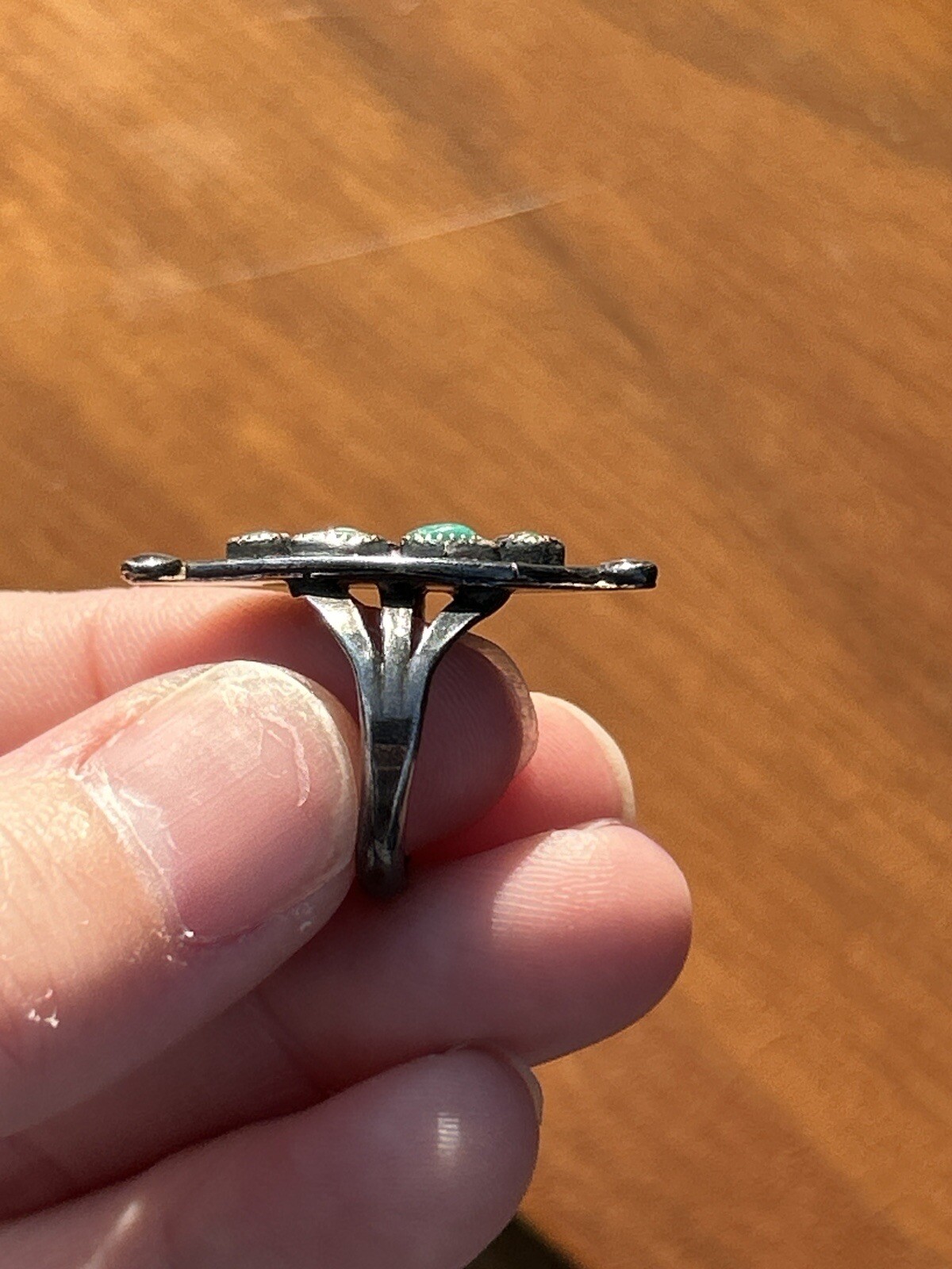 Native Sterling Silver Multi Turquoise Navette Ri… - image 13