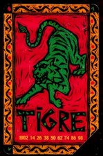 G 1273 C&C 3439 SCHEDA TELEFONICA USATA OROSCOPO CINESE TIGRE 2^A QUALITA'