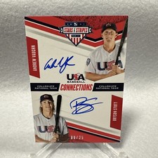 Andrew Vaughn/Bryson Stott 2019 Panini USA Stars & Stripes Dual Autograph 8/25