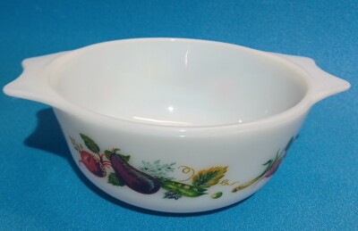 Vintage JAJ Pyrex 22 cm Auflaufform / Servierschale Kent Obstgartenmuster 