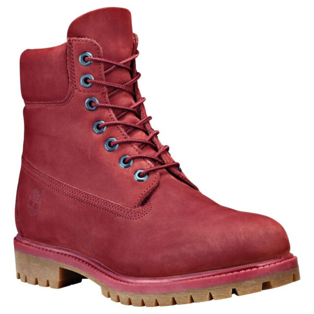 burgundy timbs mens