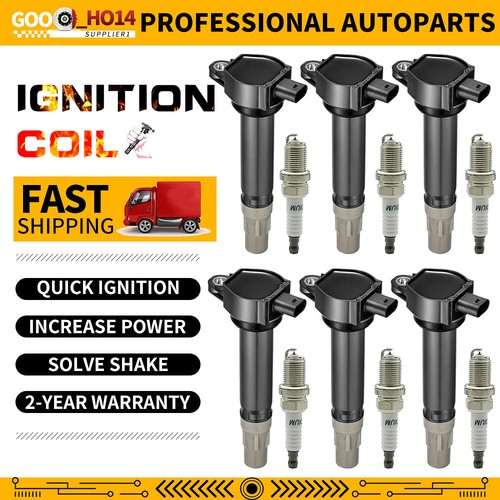 6pcs Ignition Coil + Spark Plug Set for 2006-10 Chrysler 300 Dodge Charger UF502