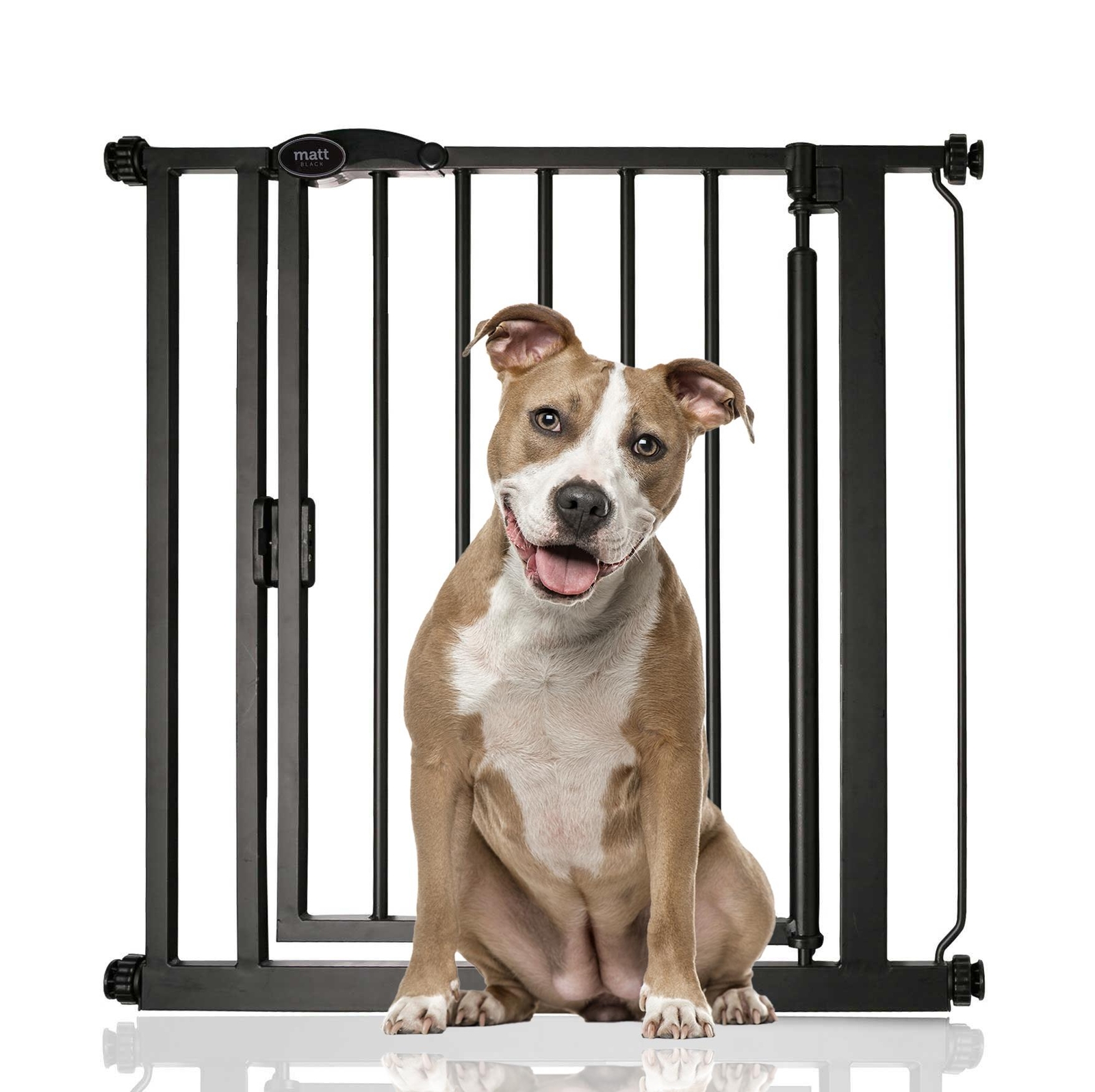 Bettacare Auto Close Pet Gate - Pressure Fit Stair Gate - 75cm-82cm - Matt Black - Image 2